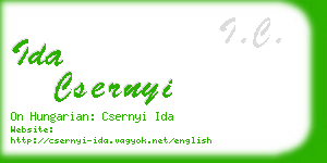 ida csernyi business card